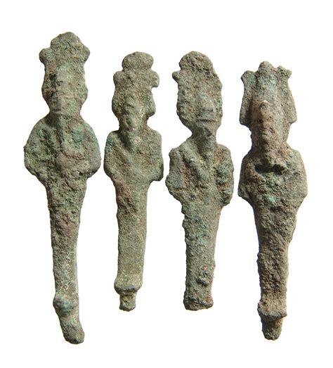 A Group Of 4 Egyptian Bronze Figures Of Osiris Late Period Ca 664