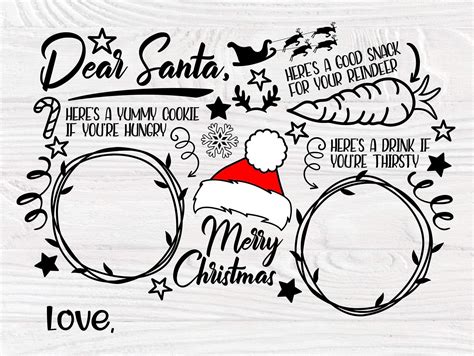 Dear Santa Tray Svg Bundle Christmas Svg Cookies By Tonisartstudio