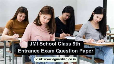 Jmi School Class 9th Previous Year Entrance Question Paper