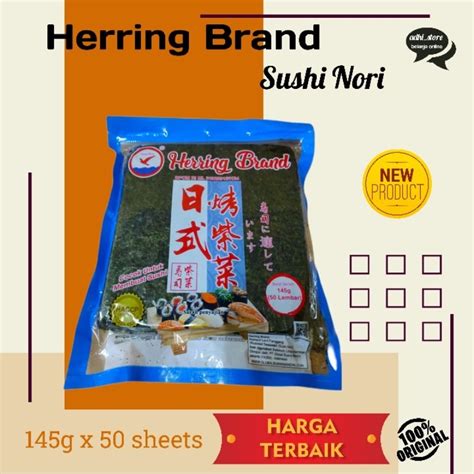 Jual Herring Brand Sushi Nori Seaweed Rumput Laut Panggang G X