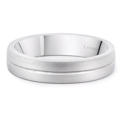 Loupe Icons Patterned Wedding Ring In Platinum Lou 0126057 Loupe