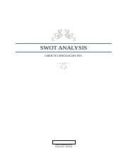 Uber Case Study Docx Swot Analysis Uber Technologies Ins Fahad Jaber