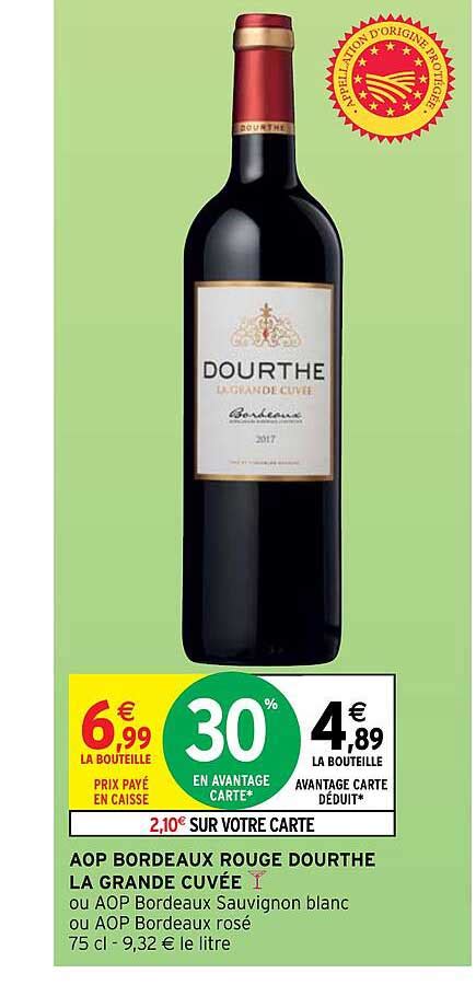 Promo Aop Bordeaux Rouge Dourthe La Grande Cuvée chez Intermarché Hyper