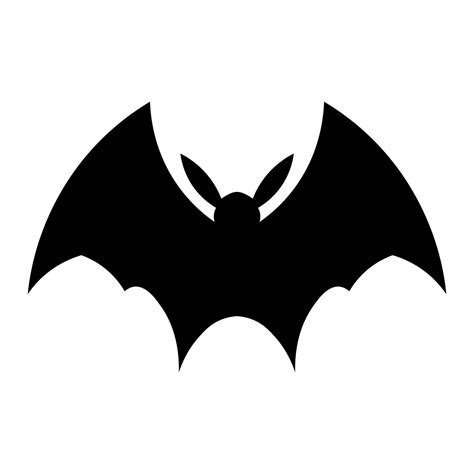 Black Vector Bat Icon Isolated On White Background 41413013 Vector Art