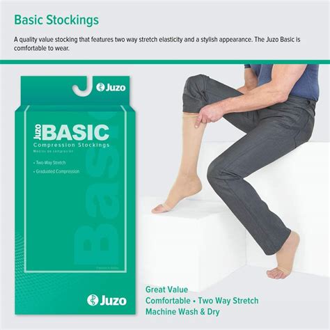 Juzo Basic 4411ag 20 30mmhg Thigh High Closed Toe Compression Stocking