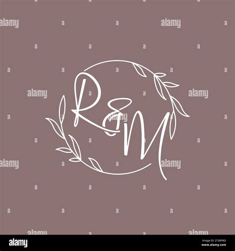 Rm Wedding Initials Monogram Logo Ideas Vector Graphic Stock Vector