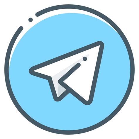 Telegram Logo Icon - Download in Colored Outline Style