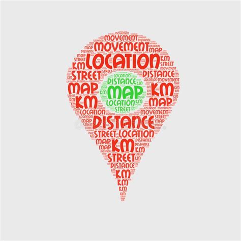 Word Art Of Location Symbol Stock Illustration Illustration Of Sign