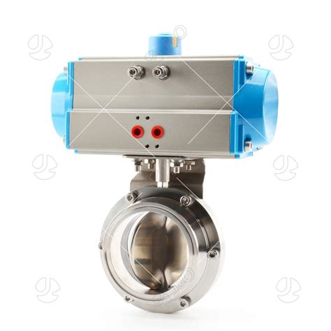 Sanitary Stainless Steel Butterfly Valve With Pneumatic Actuator