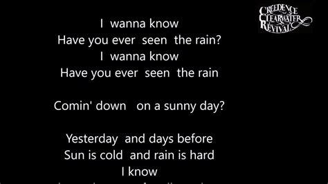 CCR Have You Ever Seen The Rain Scroll Lyrics 22 Lyrics Have