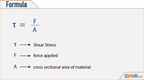 Shear Stress (τ) Calculator