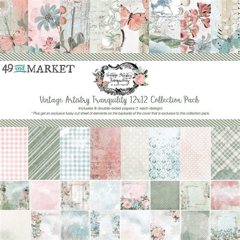 49andmarket Vintage Artistry 12×12 Paper Pack Tranquility Vat39623