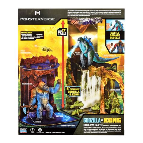 Godzilla Vs Kong Hollow Earth Figures And Diorama Set Info And Photos From Playmates Toys