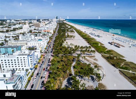 Florida Miami Beach Aerial Overhead View Above Bird S Eye Art Deco