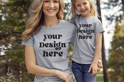 Mommy And Me Athletic Heather Mockup 27 Graphic By MockupStore