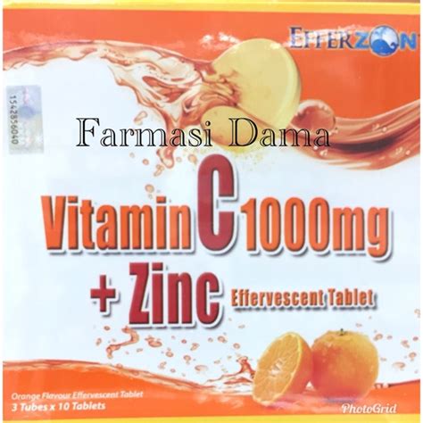 Efferzon Vit C 1000mg Zinc Efervescent Tablet Shopee Malaysia