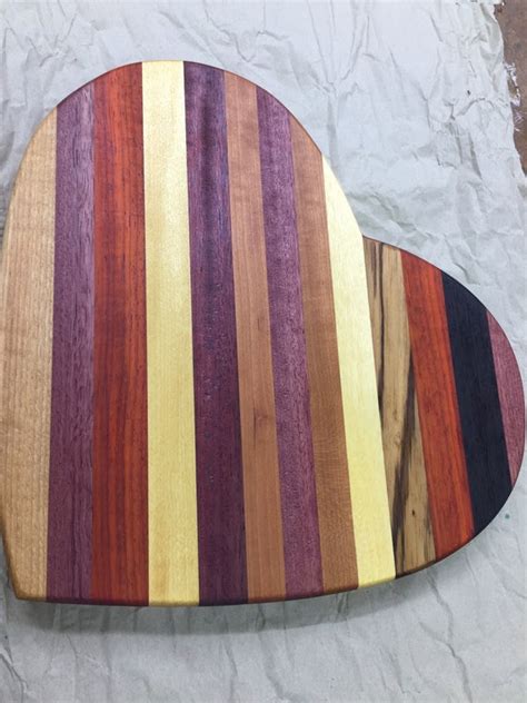 Heart Shaped Cutting Boards Solid Hard Wood Etsy