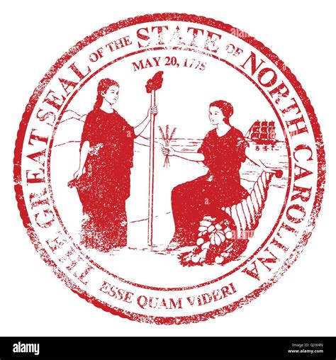 Seal Of North Carolina Stock Vector Images Alamy