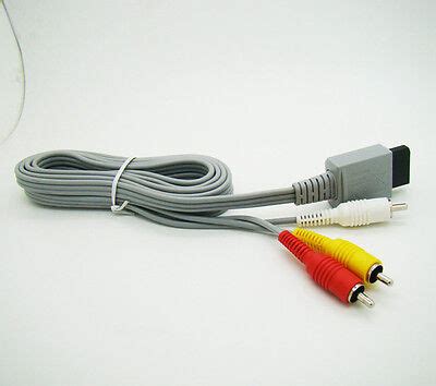 Official Nintendo Wii Tv Av Rca Scart Composite Lead Cable Ebay