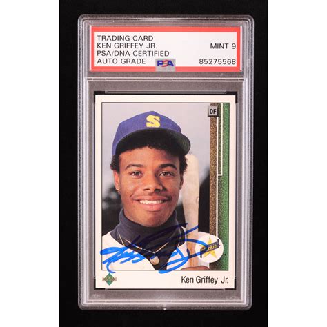 Ken Griffey Jr Signed Upper Deck Rc Psa Autograph Graded