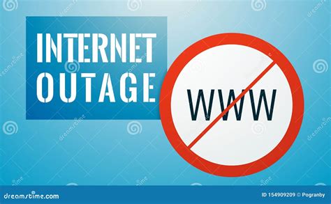 Internet Outage Concept No Internet Connection Stock Vector