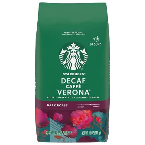 Starbucks Coffee Ground Dark Roast Caffe Verona Decaffeinated