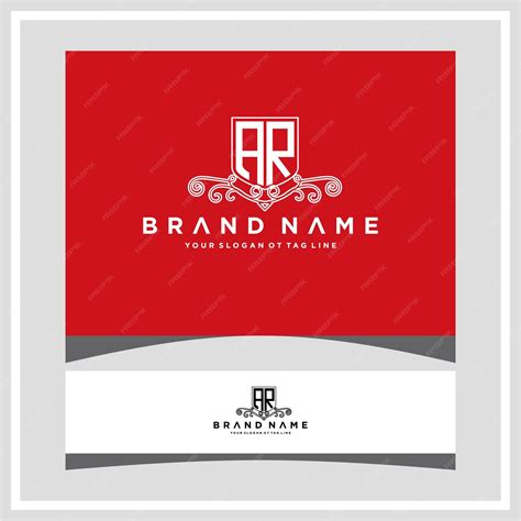 Premium Vector Modern Monogram Initial Letter Ar Logo Design Template