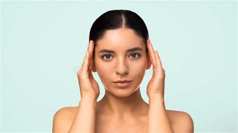 Brunette Turkish Woman With Naked Shoulders Looking At Camera Stock Photo Image Of Beauty