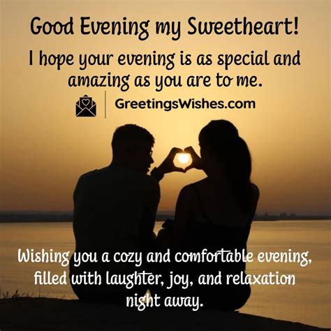 Good Evening Messages For My Love Greetings Wishes