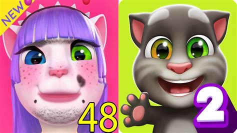 MY TALKING ANGELA 48 Vs MY TALKING TOM 2 Two Screen Android