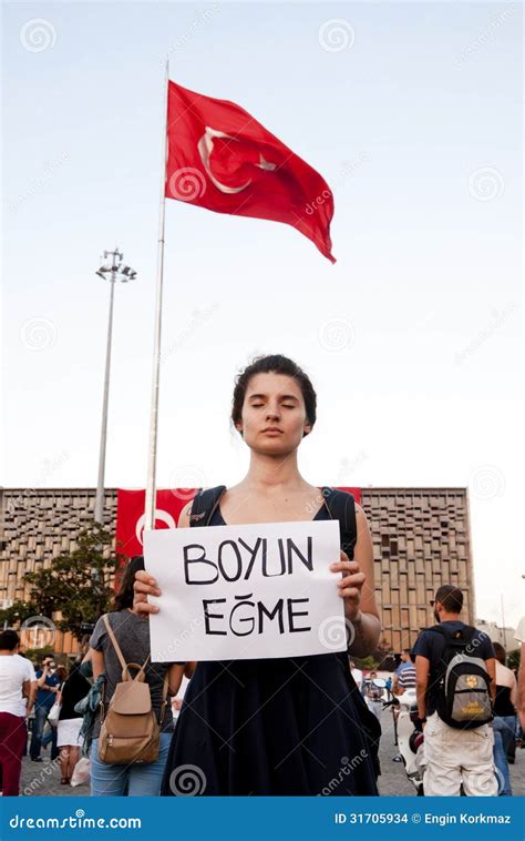 Standing Man Protest In Istanbul Editorial Stock Image Image Of Gezi