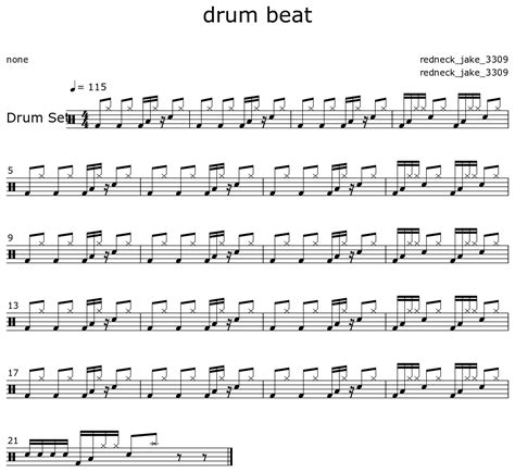 drum beat sheet   drum set
