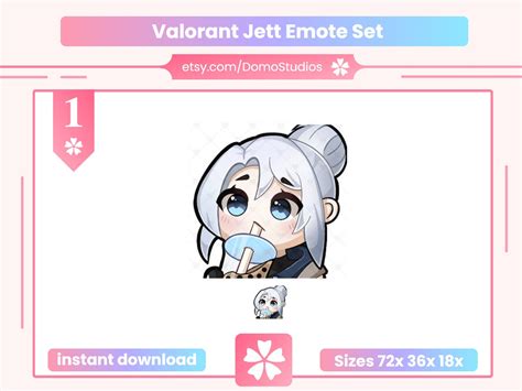 Valorant Jett Drinking Boba Emote For Twitch Discord Youtube Valorant