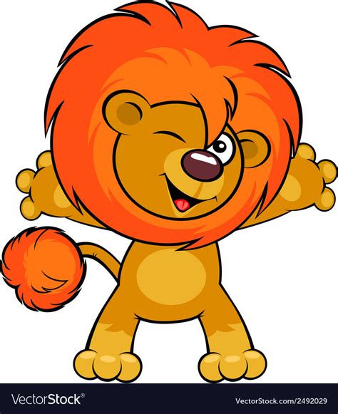 Cute Lion Royalty Free Vector Image Vectorstock