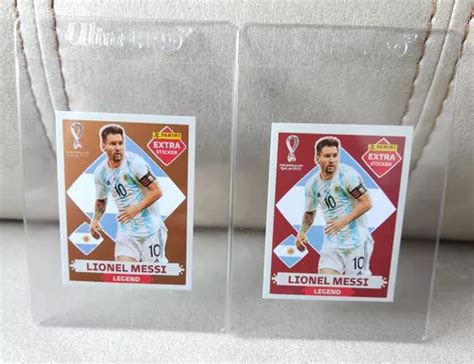 Figurita Messi Legend Qatar 2022 Extra Sticker Base Y Bronce 32 900