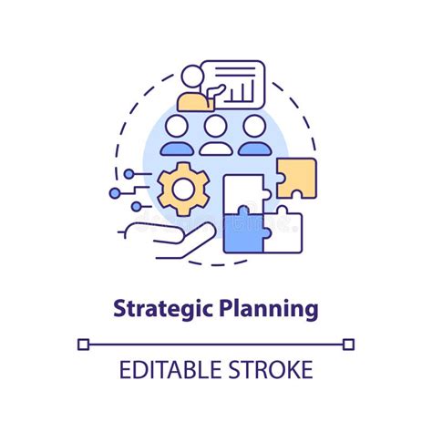 Strategic Planning Concept Icon Stock Vector Illustration Of Employee