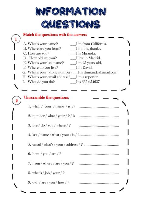 Ejercicio Interactivo De Wh Questions Para Level Puedes Hacer Los