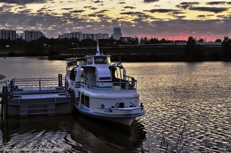 Wallpaper Boat Sunset Reflection Sky Vehicle Evening River