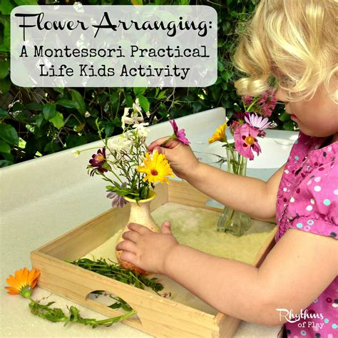 Flower Arranging Montessori Practical Life Activity For Kids