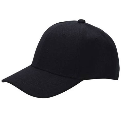 Black Cotton Cap For Men