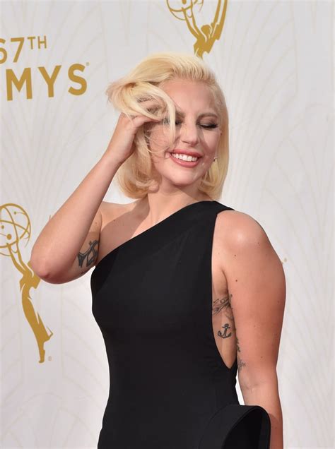 Lady Gaga At The Emmys 2015 Lady Gaga Tattoos Emmy Awards 2015