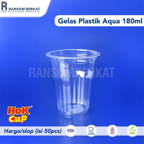 Jual Gelas Plastik PP Plastic Cup Aqua 180ml Shopee Indonesia