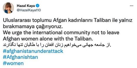 Nl Oyuncu Hazal Kaya Taliban Esaretindeki Afgan Kad Nlar In T M