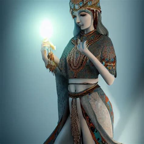 Turkic Goddess Of Fertility Umay Cinematic Lighting Stable