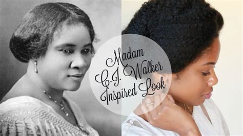 Madam CJ Walker Natural Hair Inspired Look Black History Month YouTube