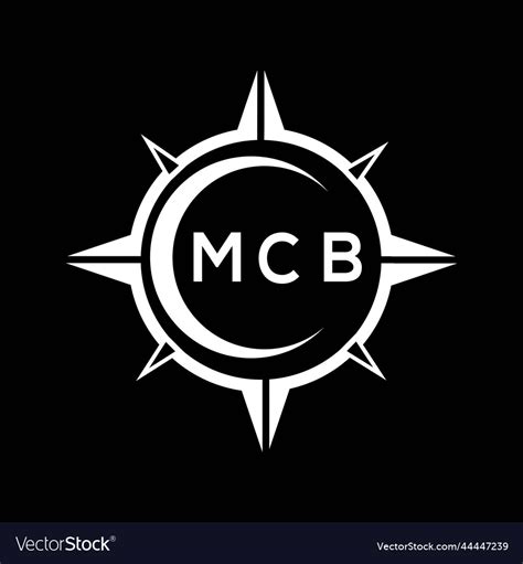 Mcb Abstract Monogram Shield Logo Design On Black Vector Image