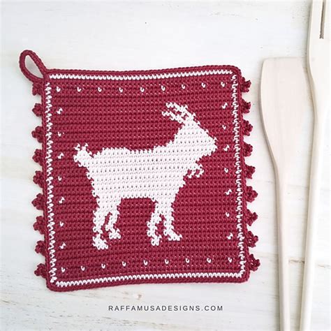 Ravelry Goat Potholder Pattern By Raffaella Tassoni