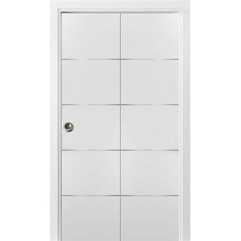 Sartodoors 0020 56 In X 96 In Flush Solid Wood White Finished Wood