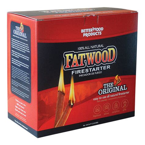 Better Wood Products 09987-XCP4 Fire Starter Fatwood Pine Resin Stick 5 lb - pack of 4