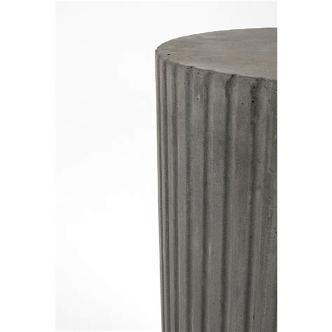 Modern Slate Grey Ceramic Circular Column Plinth Hire And Rental